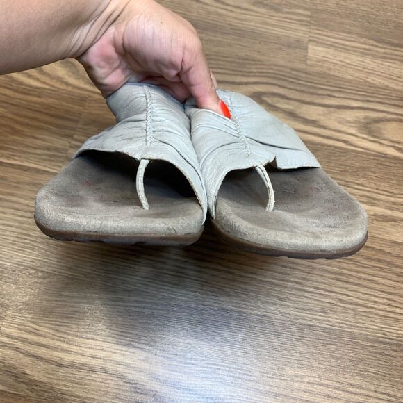 Taos Women's Leather Gift 2 Sandals In Ivory Shimmer Metallic Size 10 - Picture 5 of 8